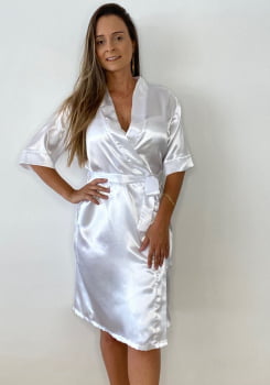 Robe Feminino Longuete em Cetim com elastano - AG16-ELA