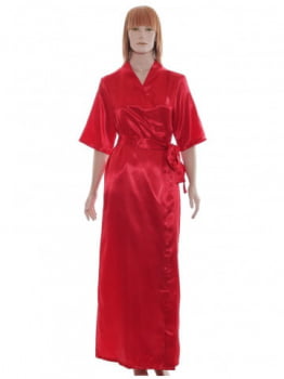 Robe Feminino Longo em Cetim - AP18